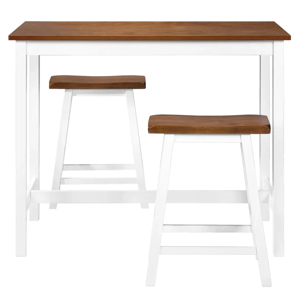 Bar Table and Stool Set 3 Pieces Solid Wood Price