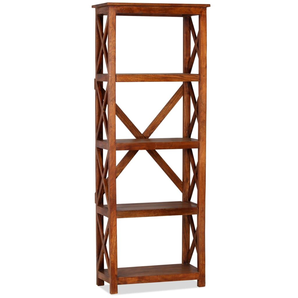Bookshelf Solid Acacia Wood Honey Finish 60x30x160 cm Price