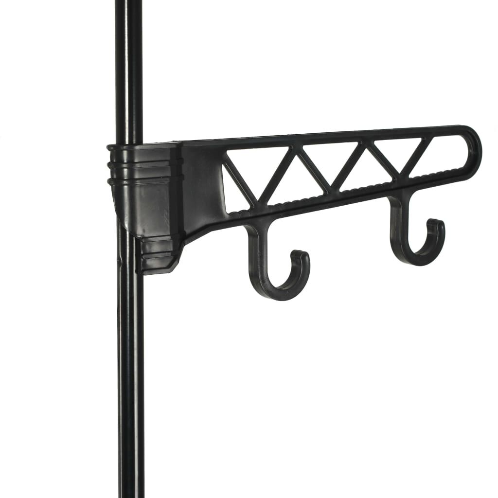 Clothes Rack Steel and Non-woven Fabric 55x28.5x175 cm Black Price