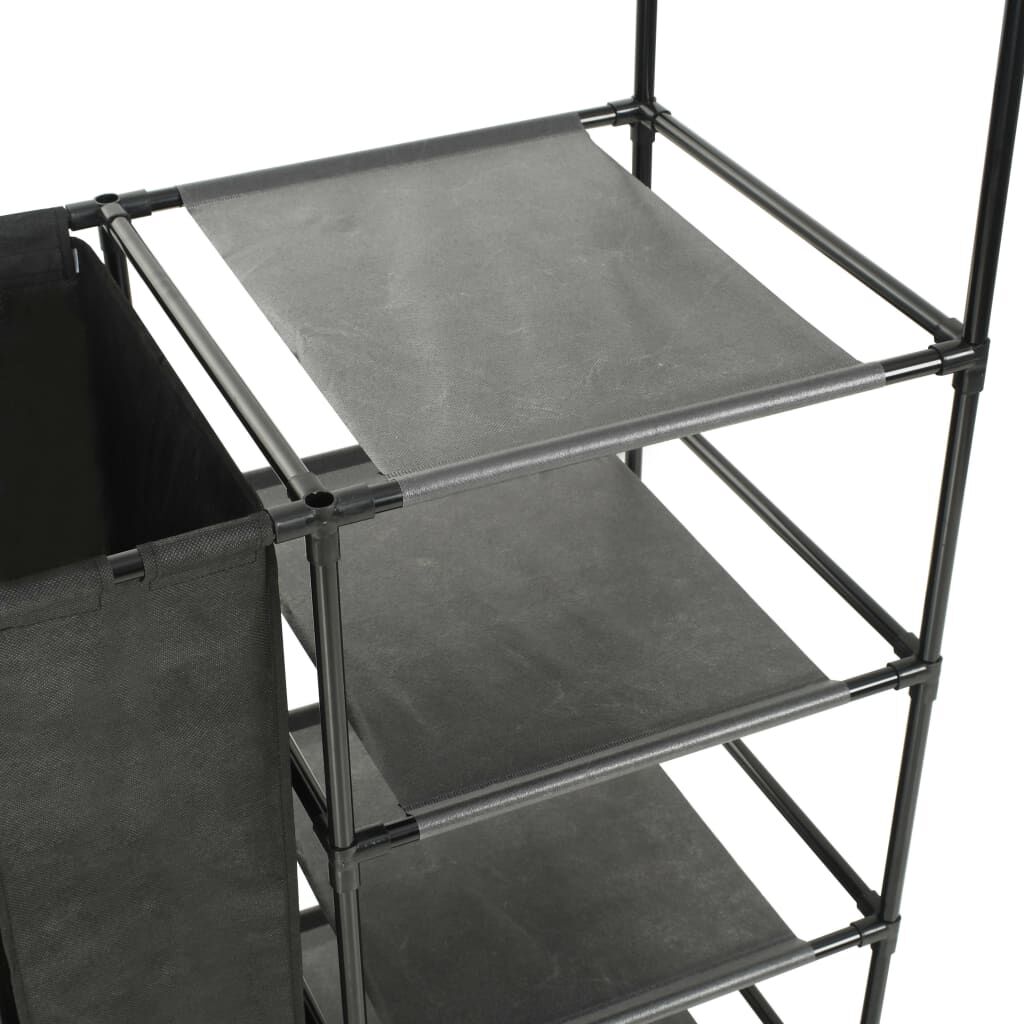 Clothes Rack Steel and Non-woven Fabric 87x44x158 cm Black Price
