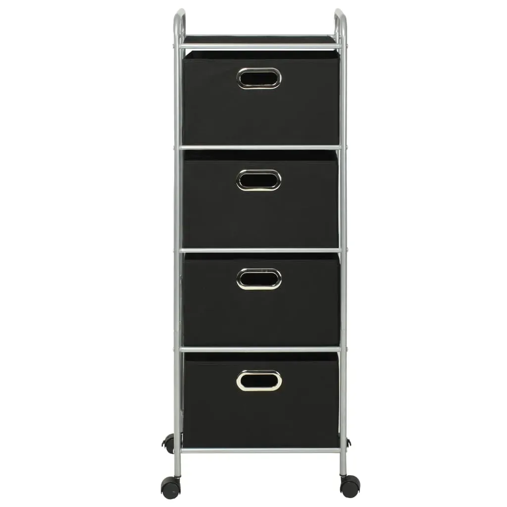 Shelving Unit with 4 Storage Boxes Steel and Non-woven Fabric Price