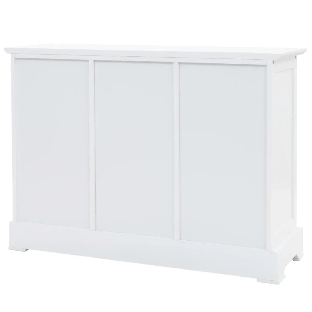 Sideboard with 3 Doors MDF and Pinewood 105x35x77.5 cm Price