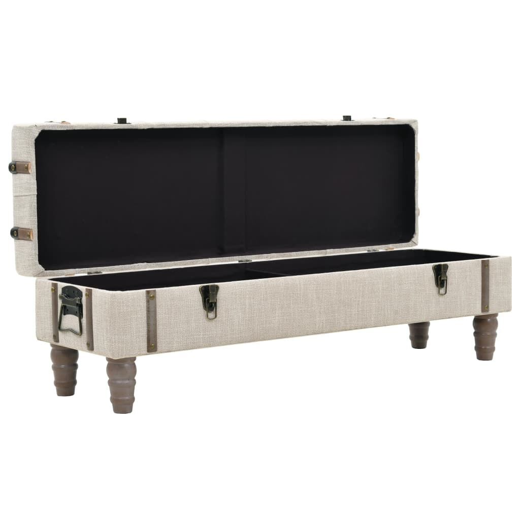 Storage Bench Solid Wood and Steel 111x34x37 cm Price
