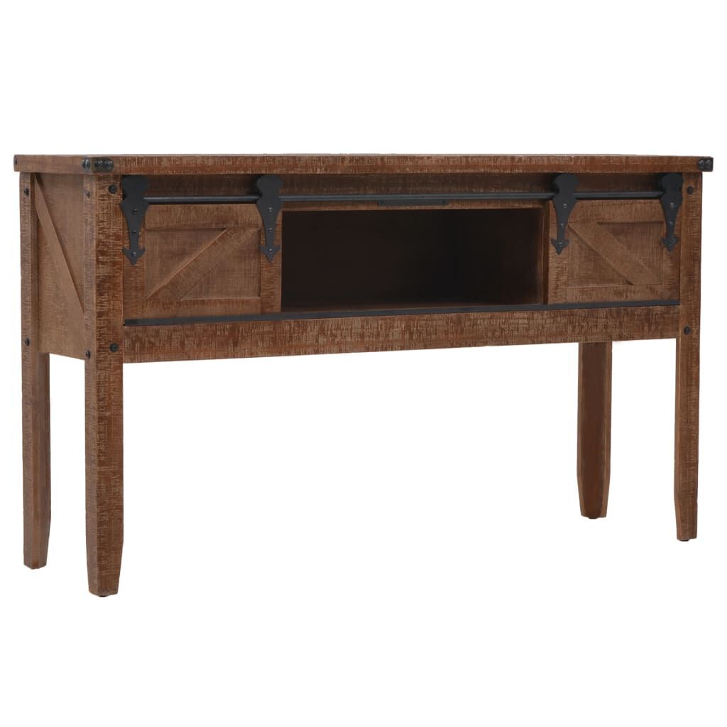 Console Table Solid Fir Wood 131x35.5x75 cm Brown Price