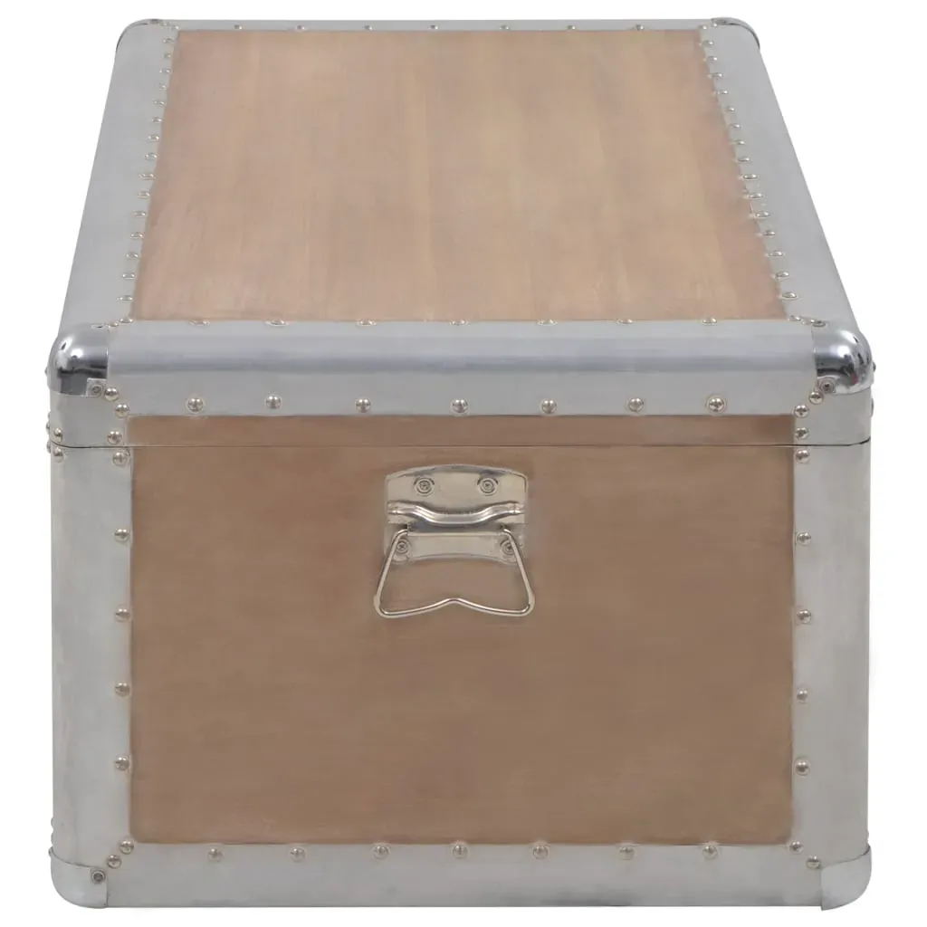 Storage Box Solid Fir Wood 91x52x40 cm Brown Price
