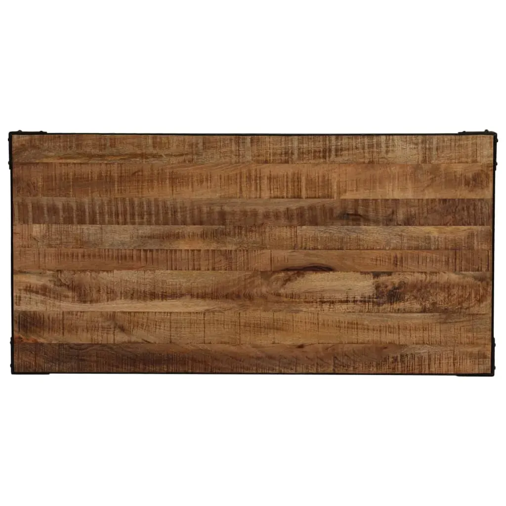 Dining Table Solid Rough Mange Wood and Steel 120 cm Price