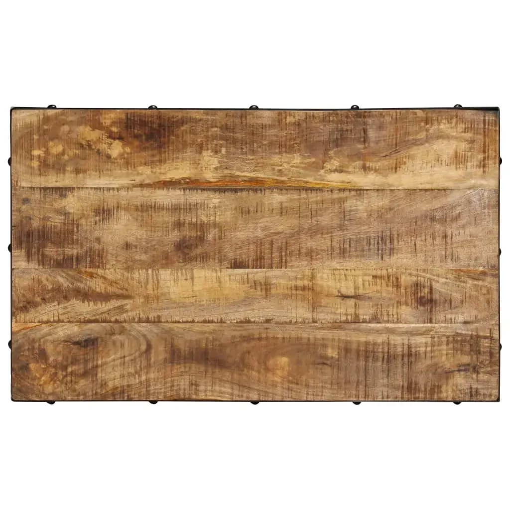 Coffee Table with Wheels Solid Mango Wood 100x60x26 cm Price
