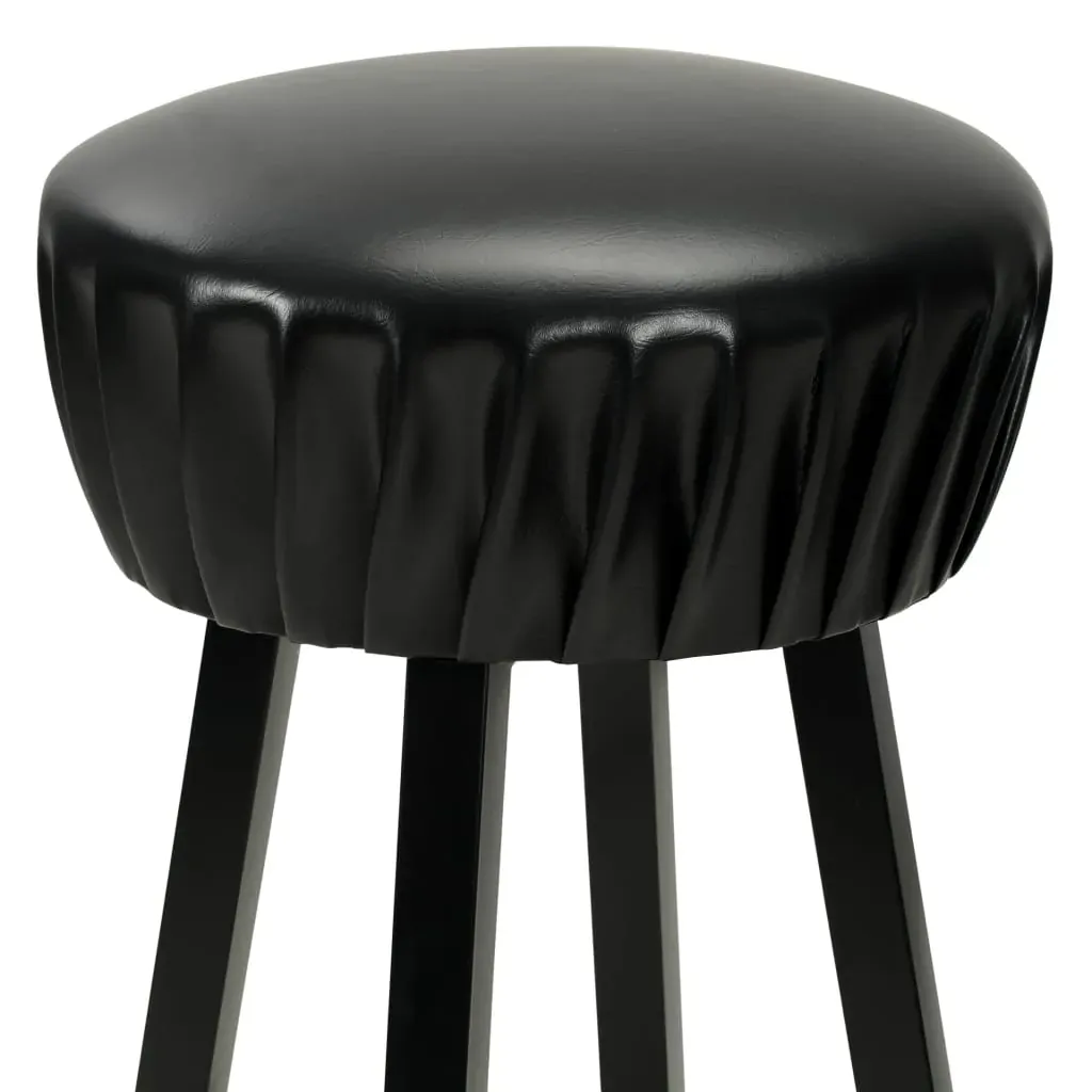 Bar Chairs 2 pcs Black Faux Leather Price