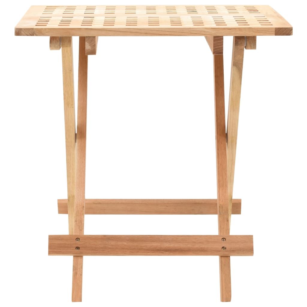 Foldable Side Table Solid Walnut Wood 50x50x49 cm Price