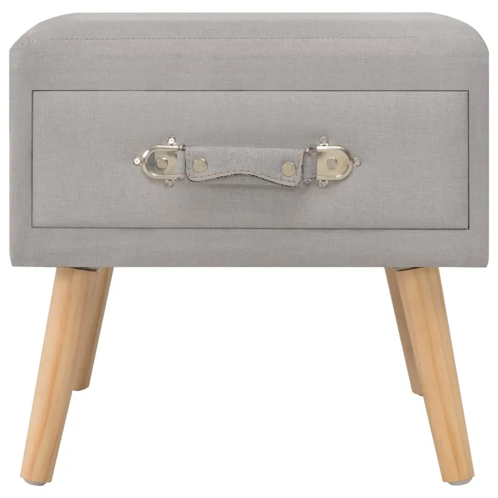 Bedside Cabinet Grey 40x35x40 cm Fabric Price