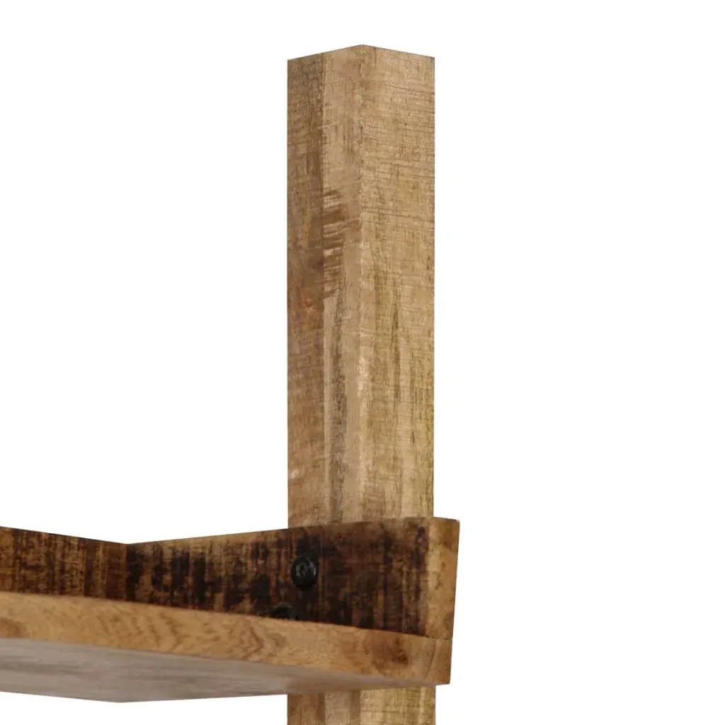 Ladder Shelf Brown 75x37x205 cm Solid Mango Wood Price