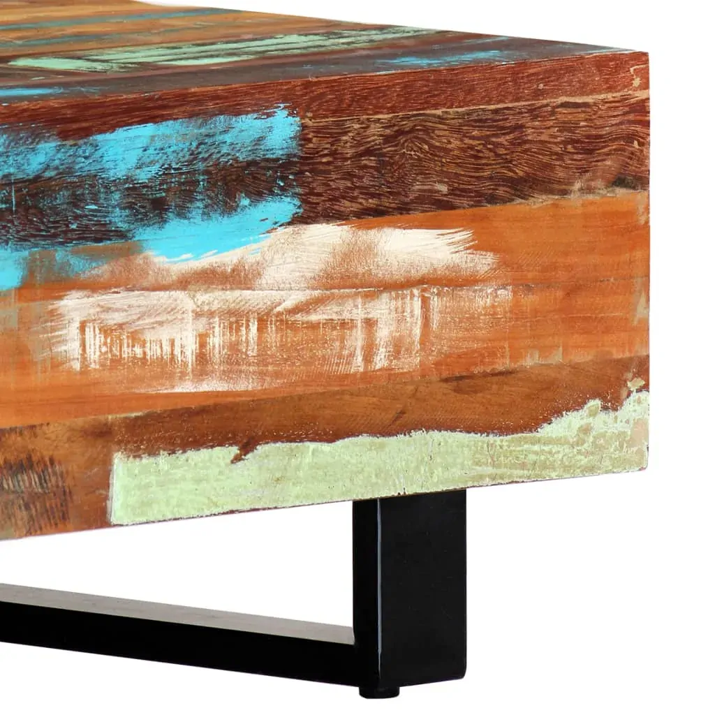 Coffee Table 120x50x30 cm Solid Reclaimed Wood and Steel Price