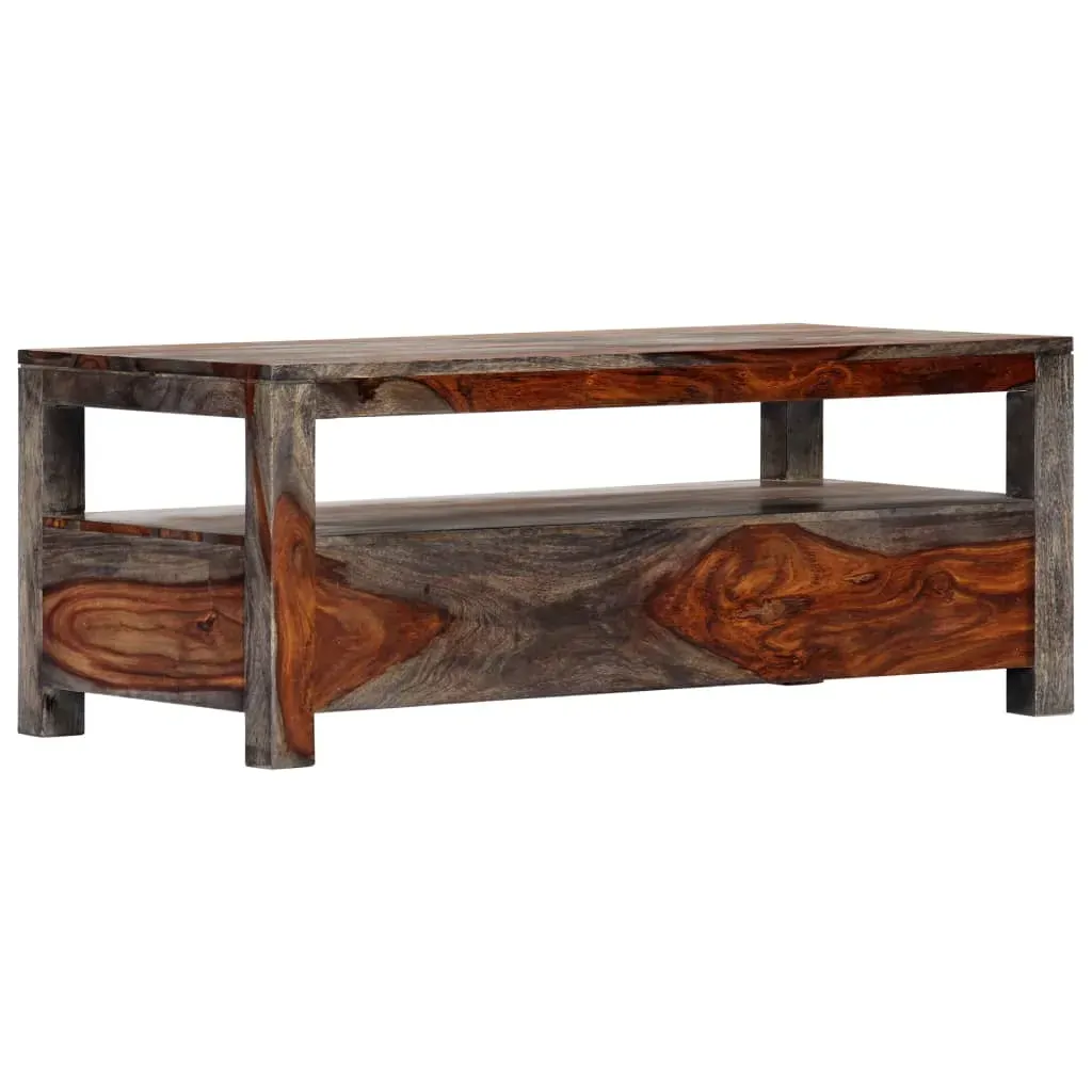 Coffee Table Grey 100x50x40 cm Solid Sheesham Wood Price