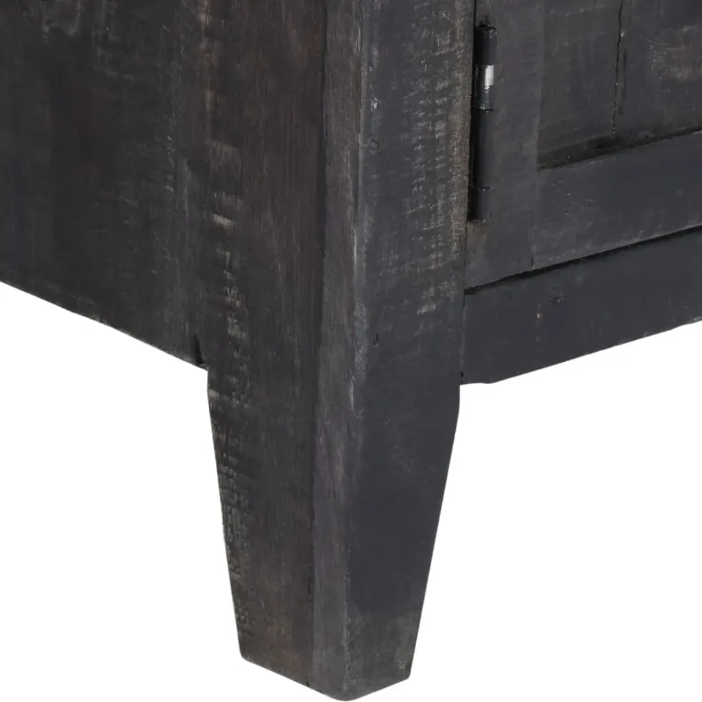 TV Cabinet Black 118x30x40 cm Solid Mango Wood Price