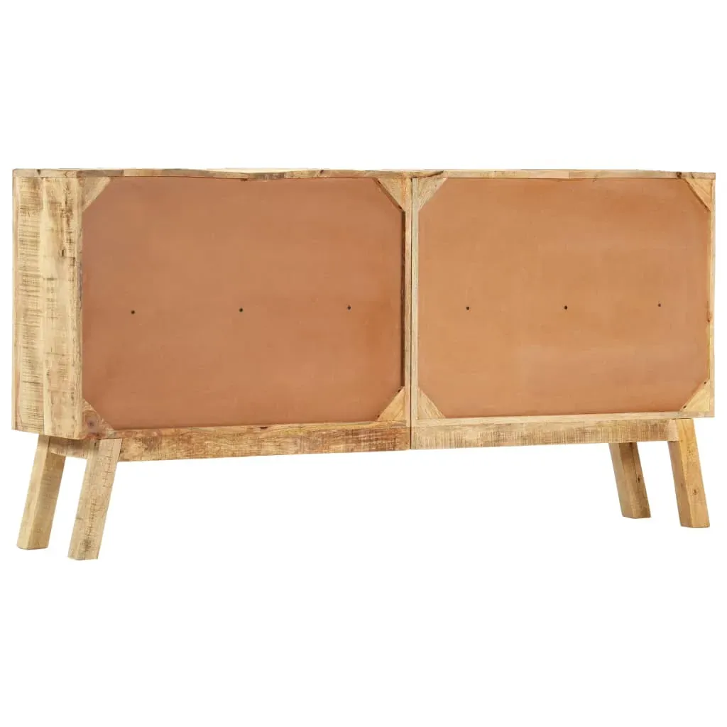 Sideboard Brown and Black 160x30x80 cm Solid Rough Mango Wood Price