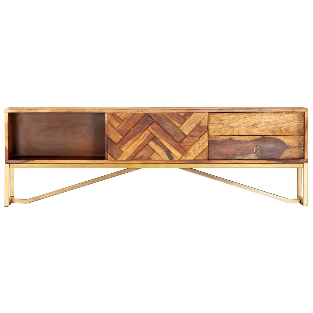 TV Cabinet 140x30x45 cm Solid Acacia Wood Price
