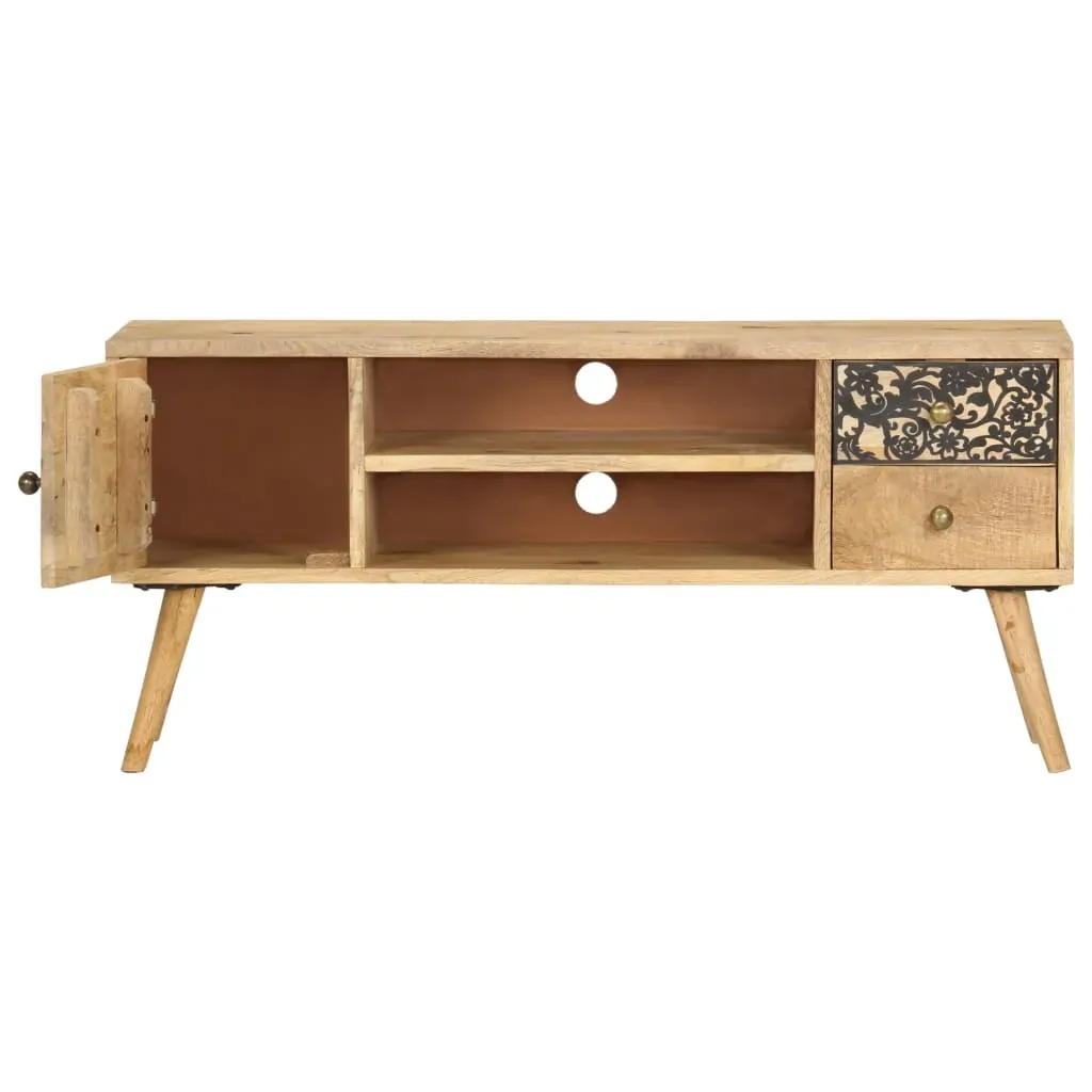 TV Cabinet 100x30x45 cm Solid Mango Wood Price