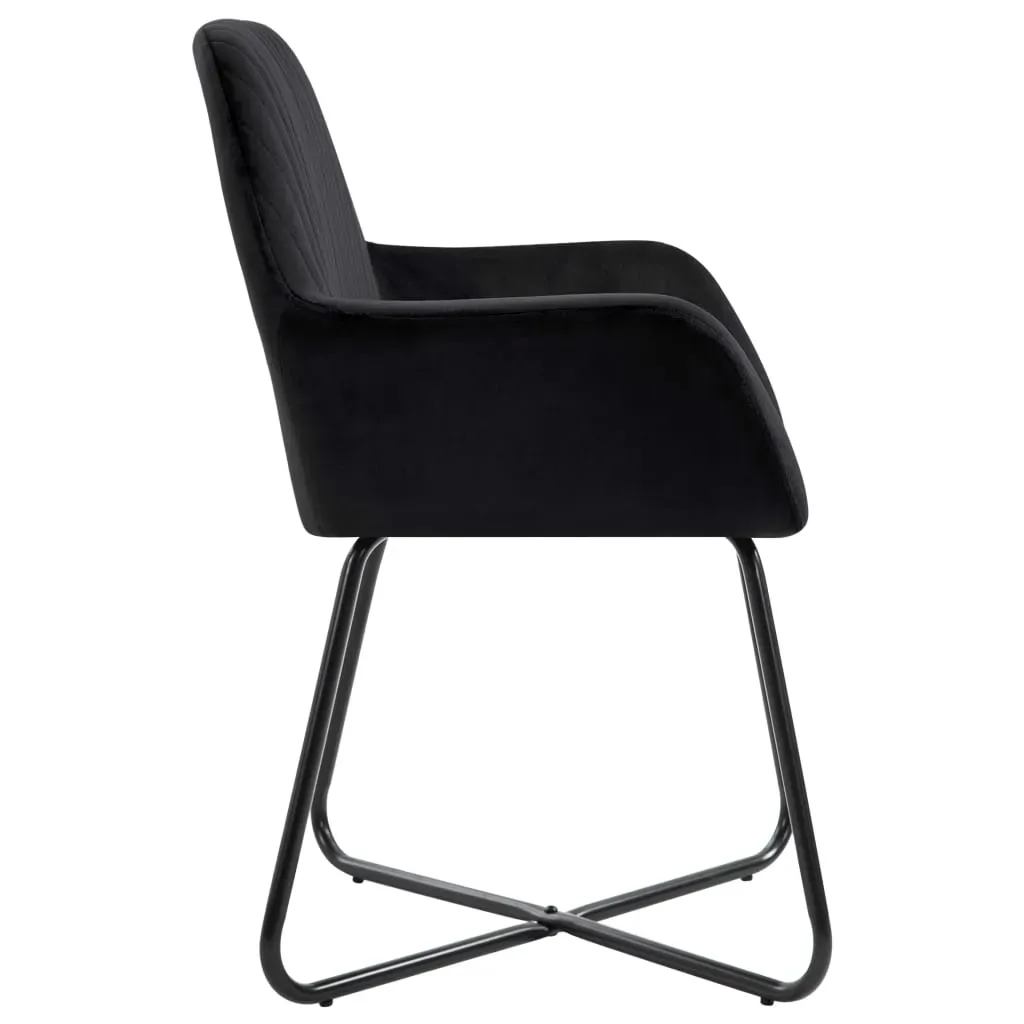 Dining Chairs 2 pcs Black Velvet Price