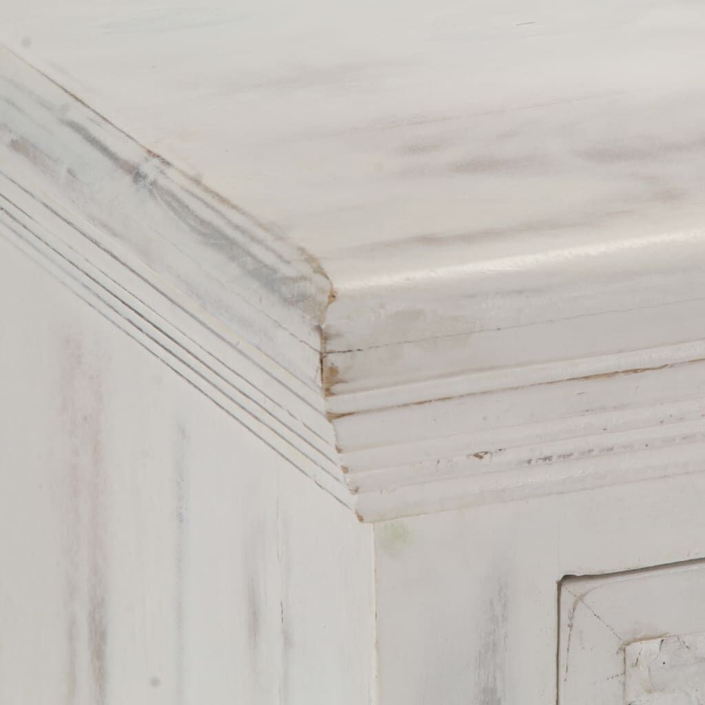 Sideboard White 140x40x74 cm Solid Mango Wood Price