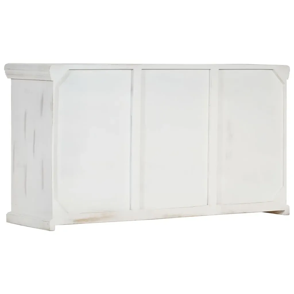 Sideboard White 140x40x74 cm Solid Mango Wood Price