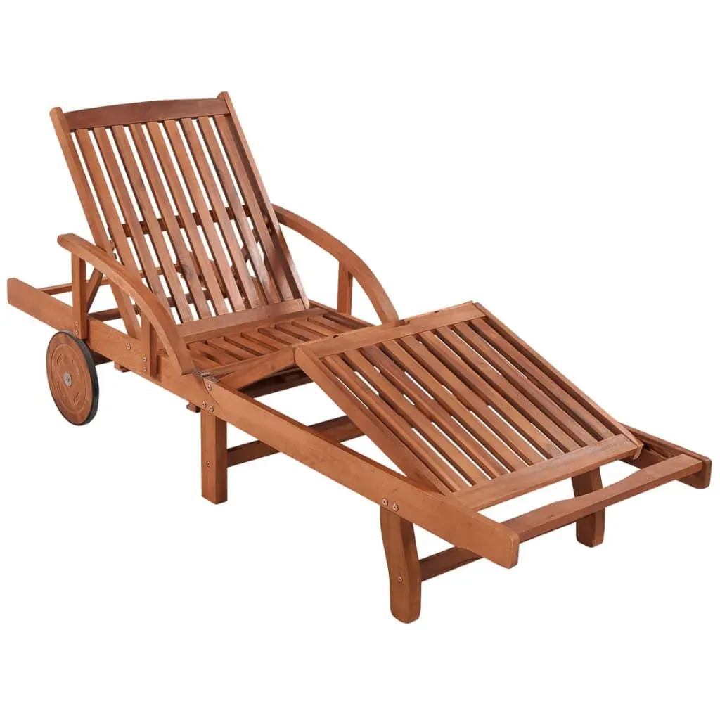 Sun Loungers 2 pcs with Table Solid Acacia Wood Price