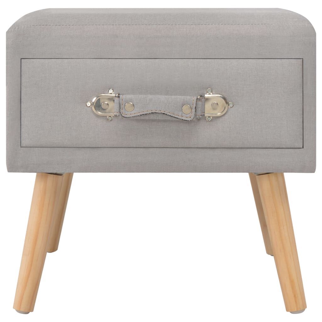 Bedside Cabinets 2 pcs Grey 40x35x40 cm Fabric Price