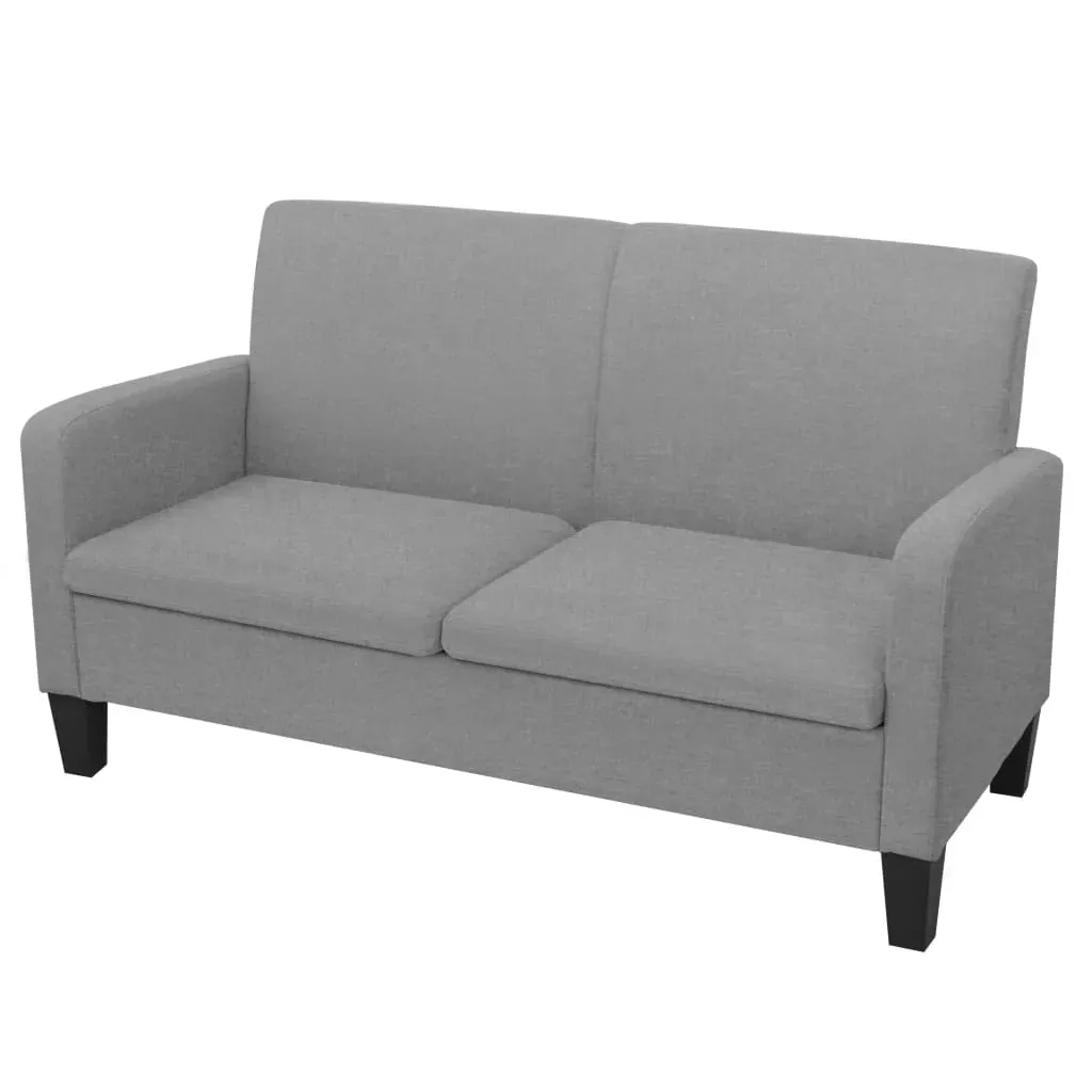 2 Piece Sofa Set Fabric Light Grey Price