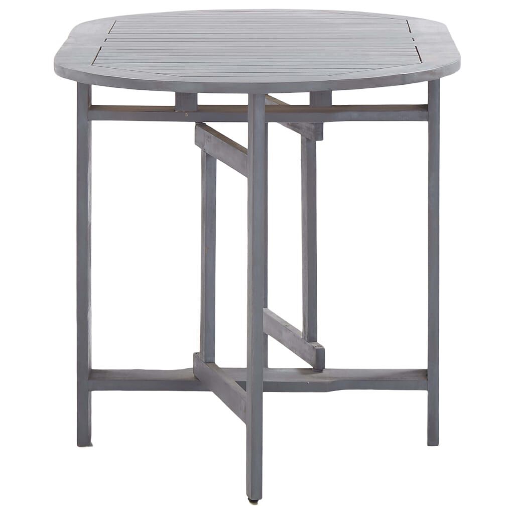 5 Piece Garden Dining Set Solid Wood Acacia Grey Price