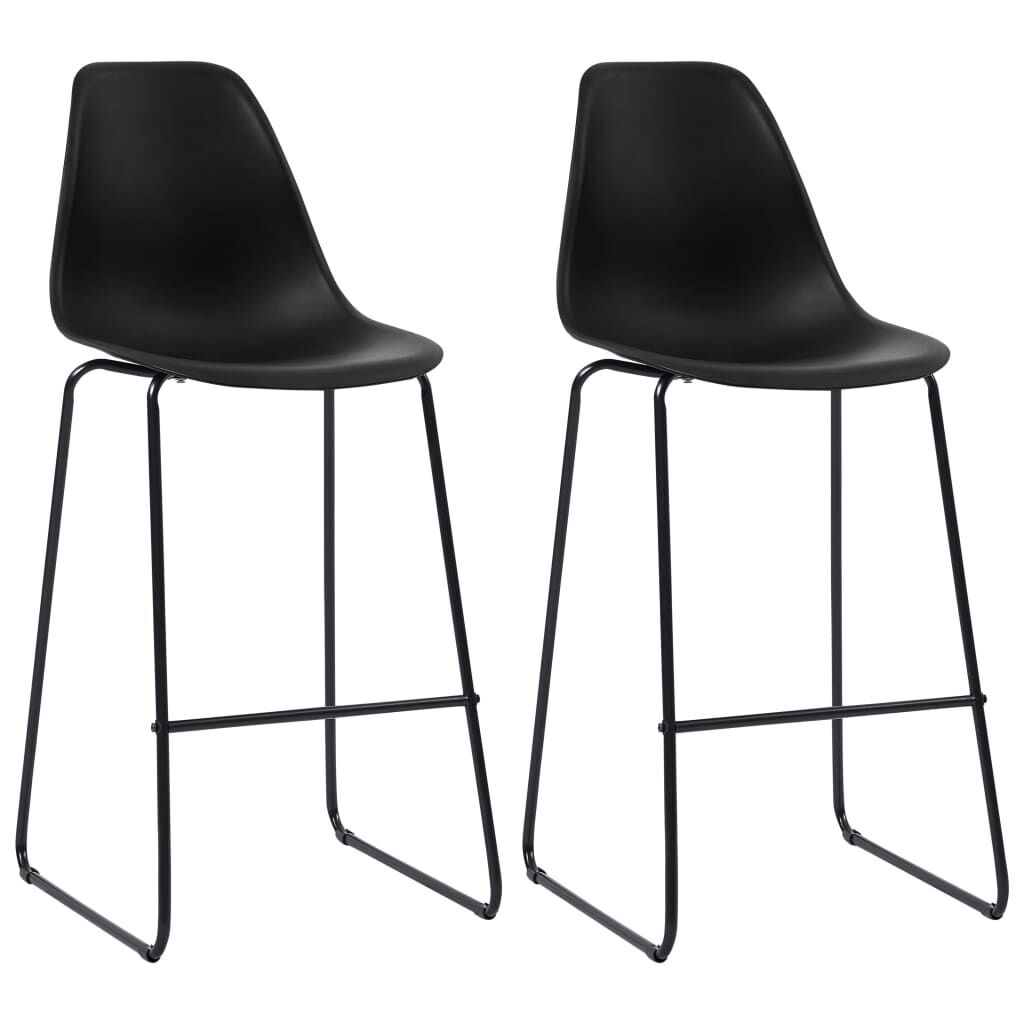 3 Piece Bar Set Plastic Black Price