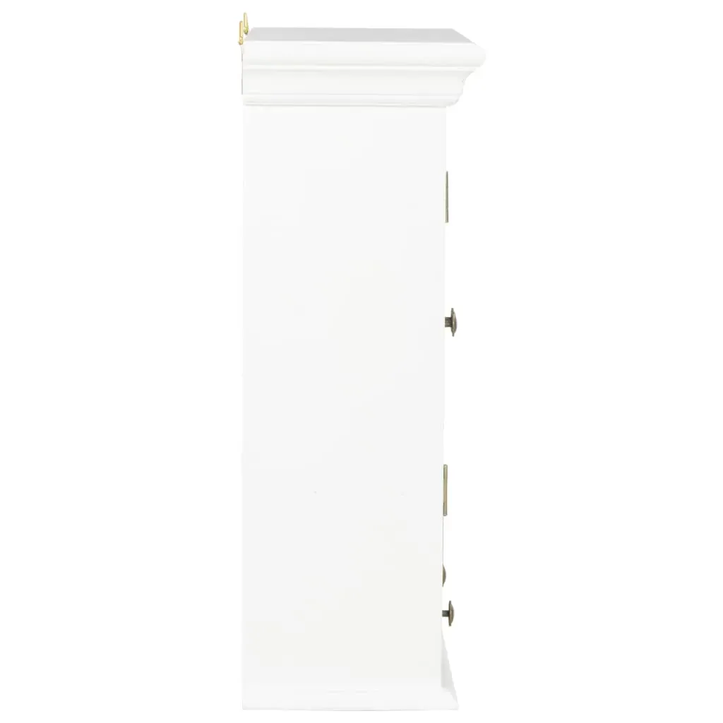 Wall Cabinet White 49x22x59 cm Engineered Wood Price