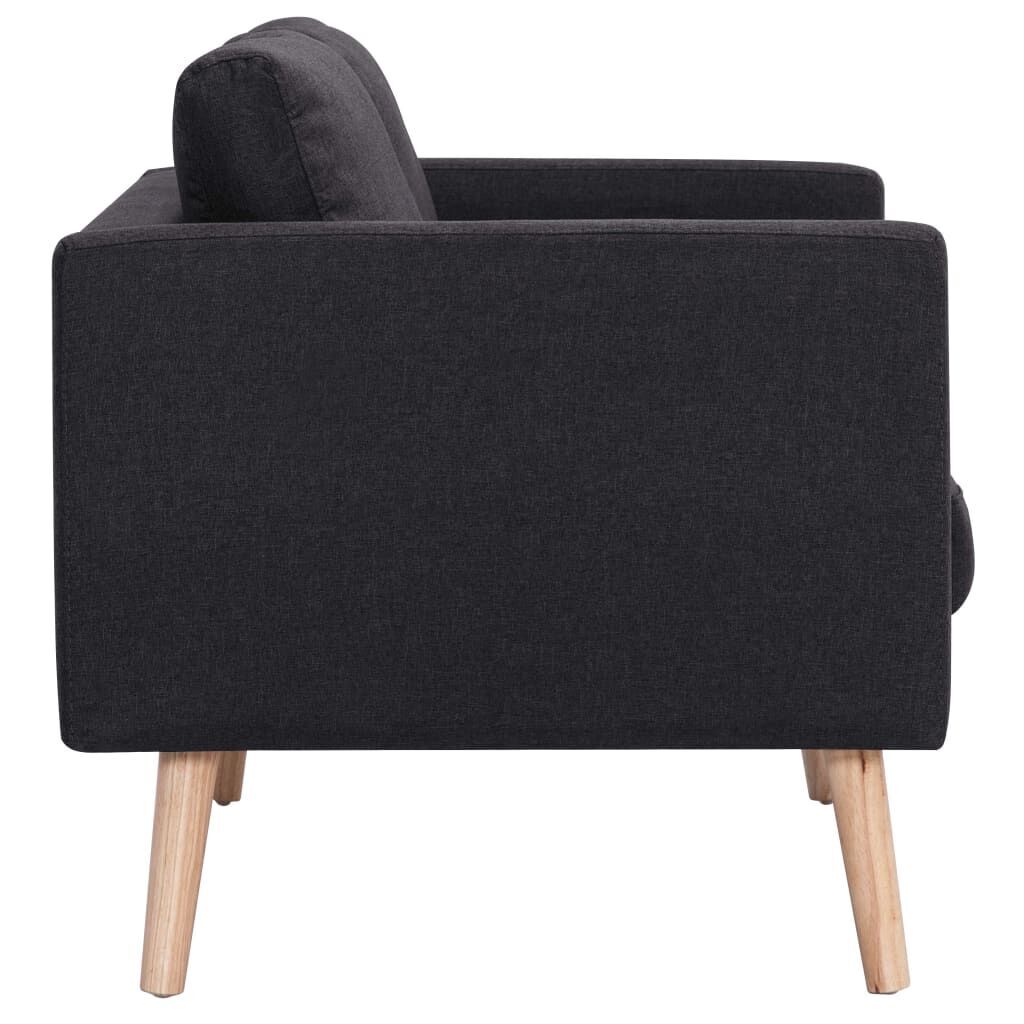 3-Seater Sofa Fabric Black Price