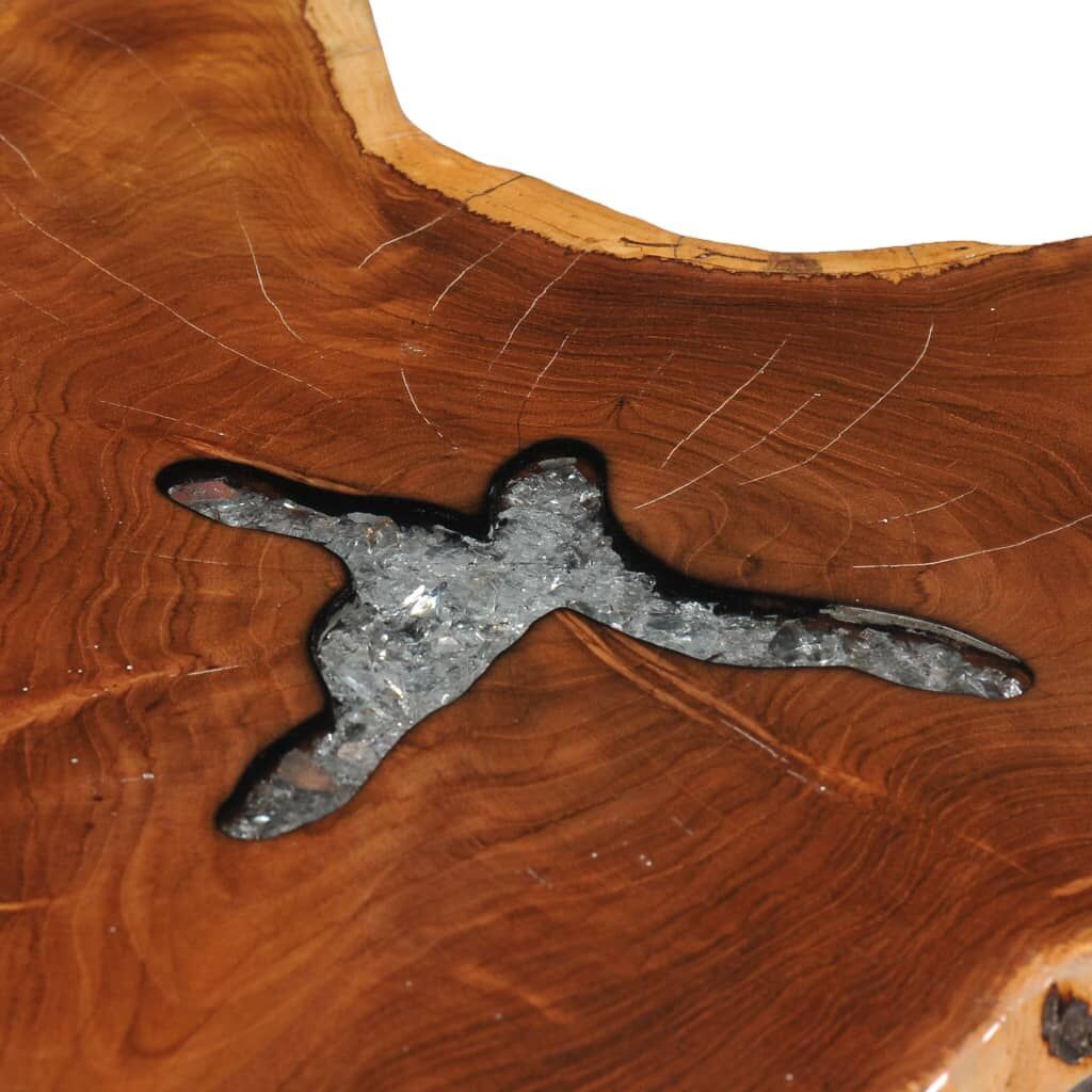 Coffee Table 70x45 cm Solid Teak Wood and Polyresin Price
