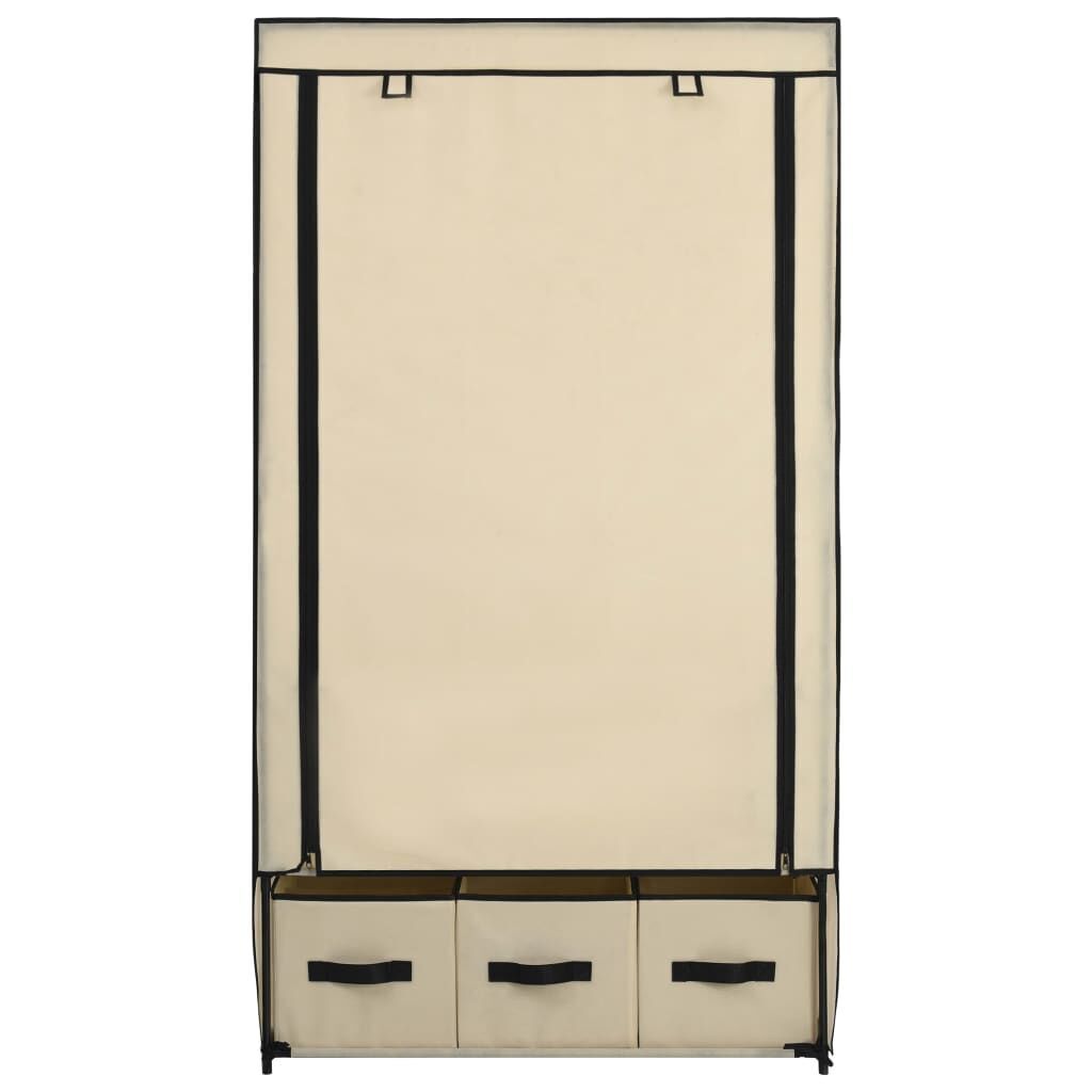 Wardrobe Cream 87x49x159 cm Fabric Price