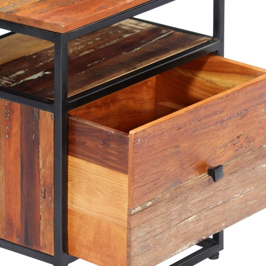 Bedside Cabinet 40x30x50 cm Solid Reclaimed Wood and Steel Price