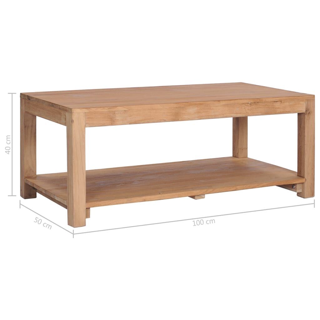 Coffee Table 100x50x40 cm Solid Teak Wood Price