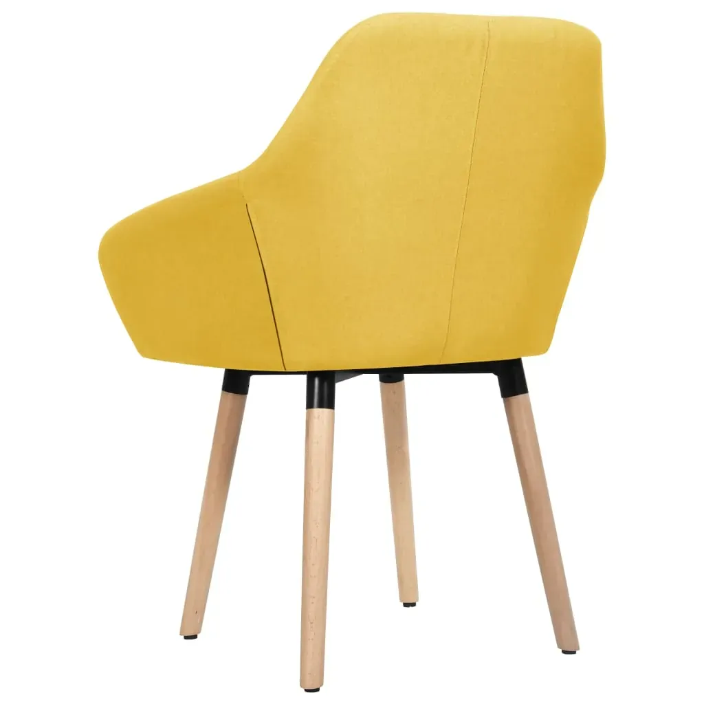 Dining Chairs 2 pcs Yellow Fabric Price