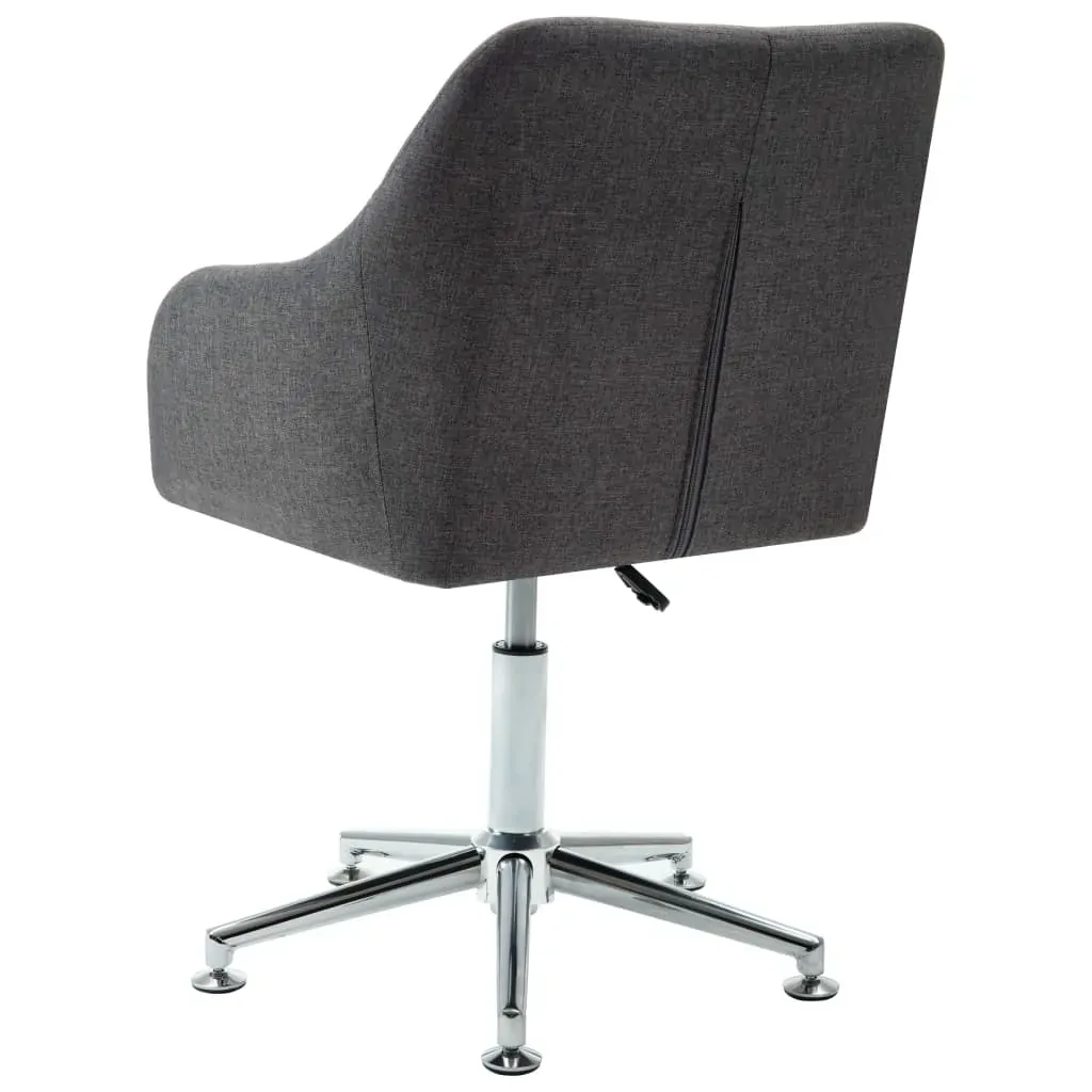 Swivel Dining Chair Dark Grey Fabric Price
