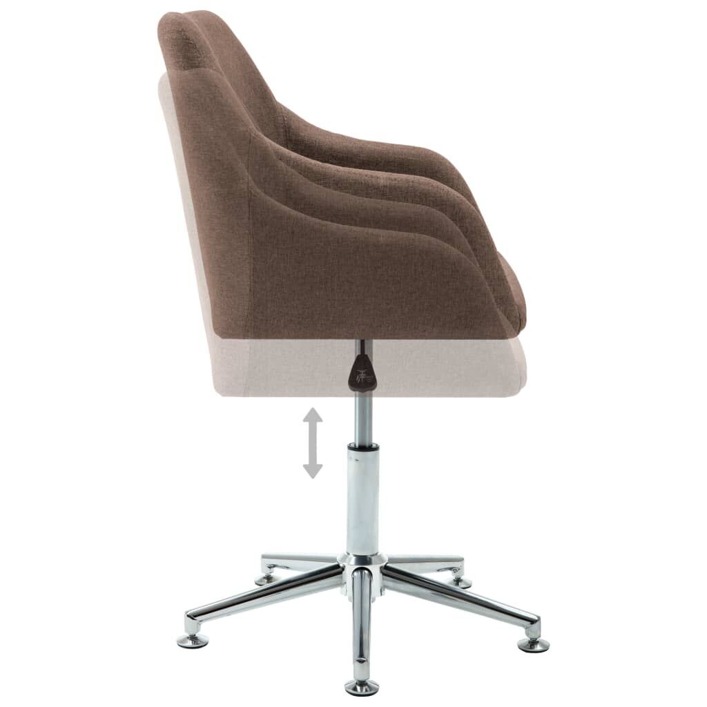 Swivel Dining Chair Brown Fabric Price