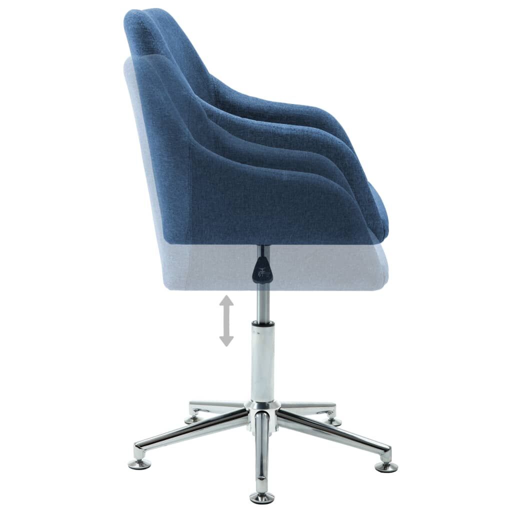 Swivel Dining Chair Blue Fabric Price