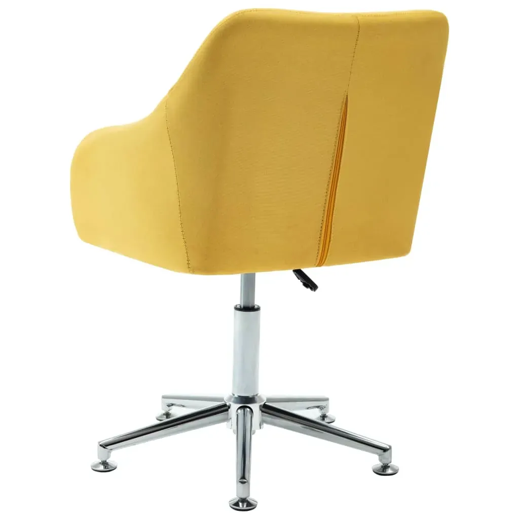Swivel Dining Chair Yellow Fabric Price