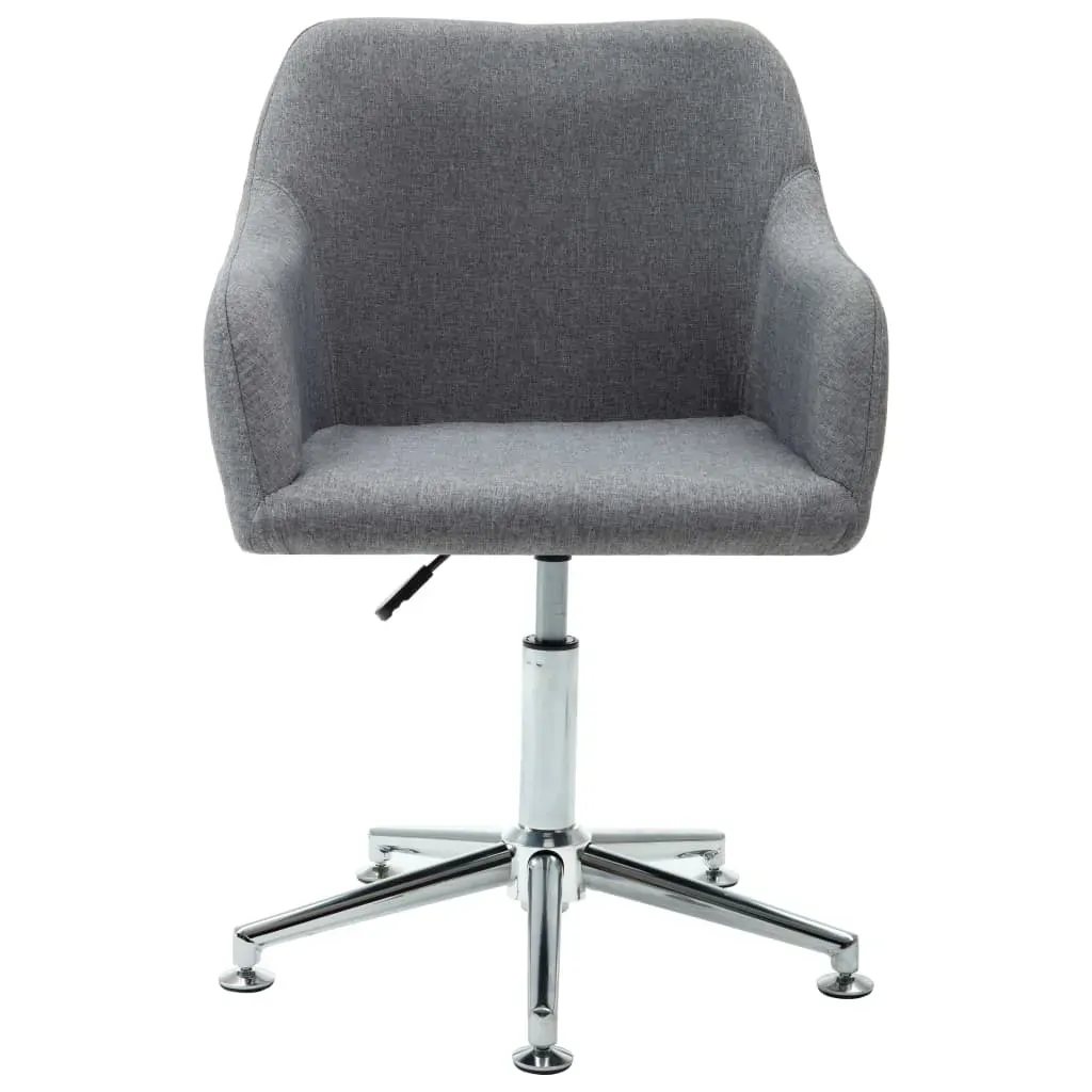 Swivel Dining Chairs 2 pcs Light Grey Fabric Price