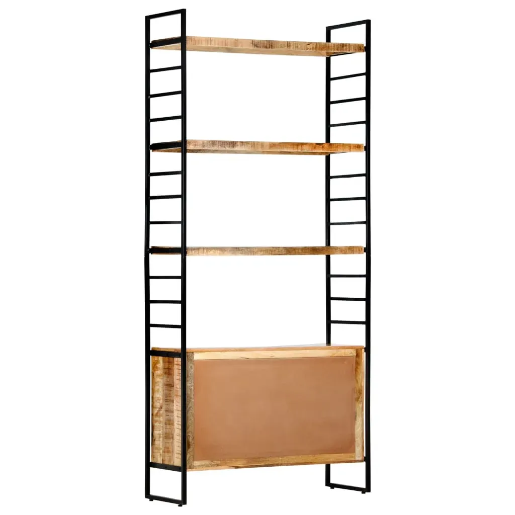 4-Tier Bookcase 80x30x180 cm Rough Mango Wood Price