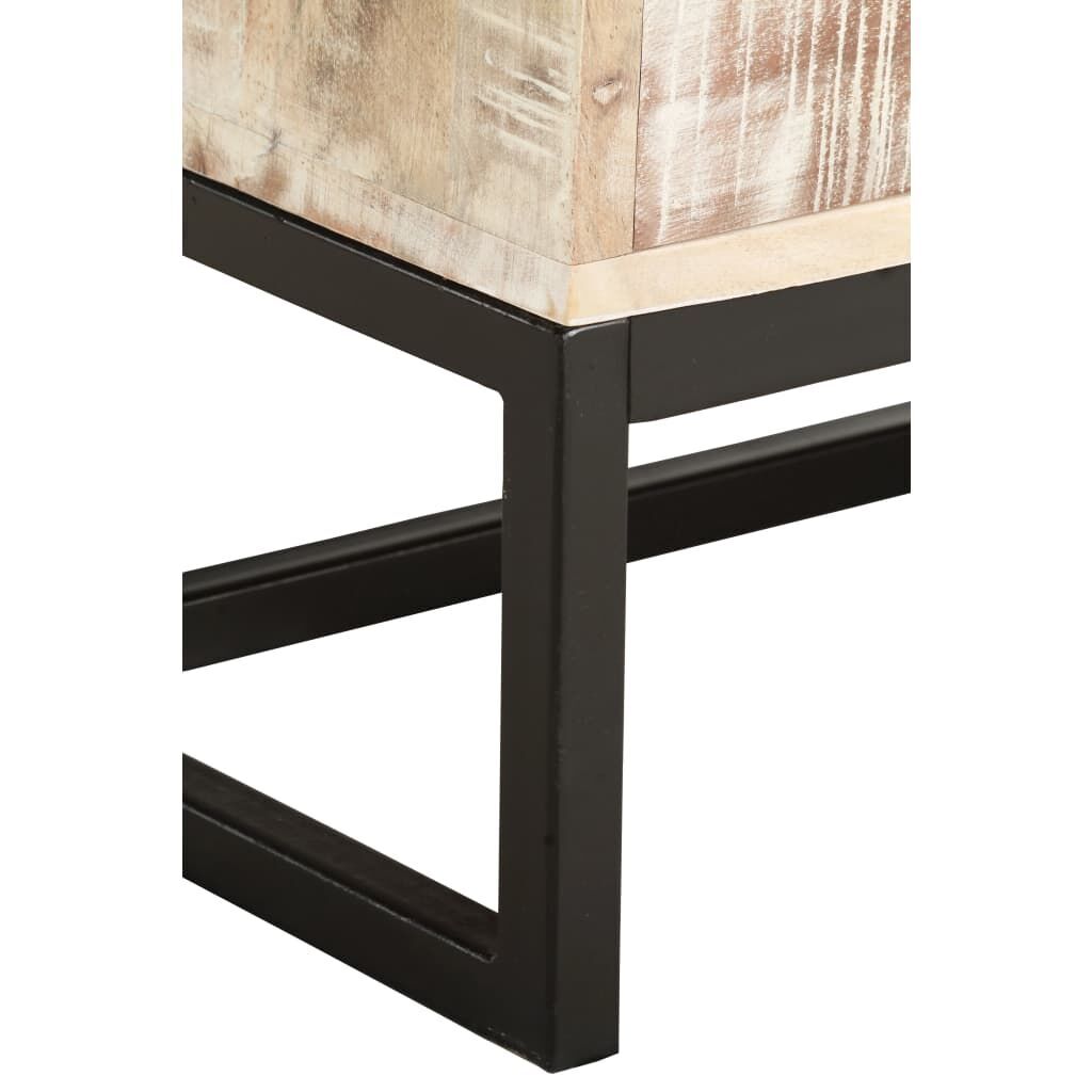 Coffee Table White 117x50x30 cm Solid Acacia Wood Price