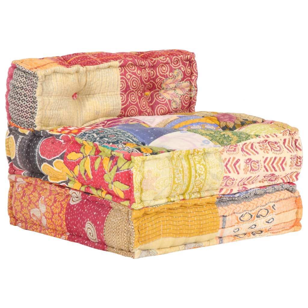 Modular Pouffe Patchwork Fabric Price
