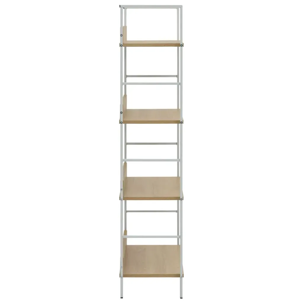 4-Layer Book Shelf Oak 60x27.6x124.5 cm Engineered Wood Price