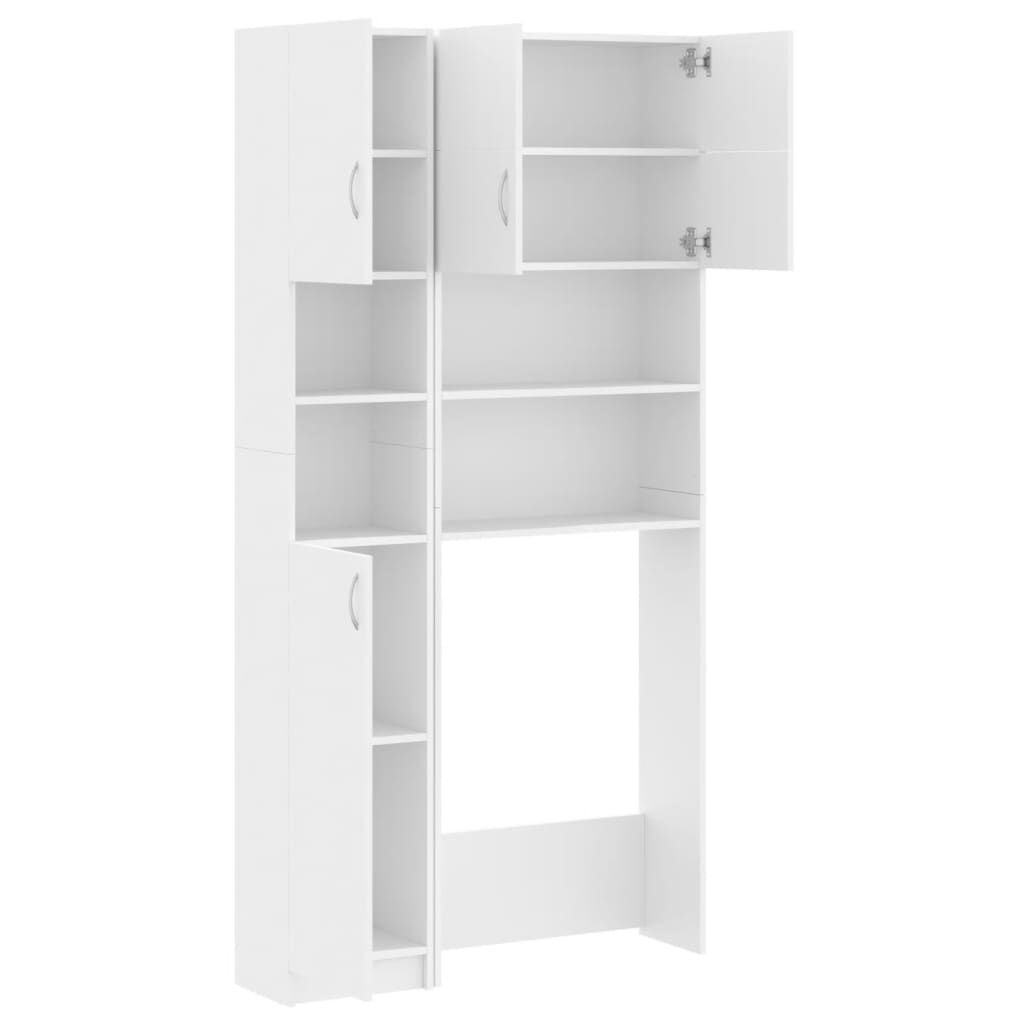 Washing Machine Cabinet Set White Engineered Wood Price