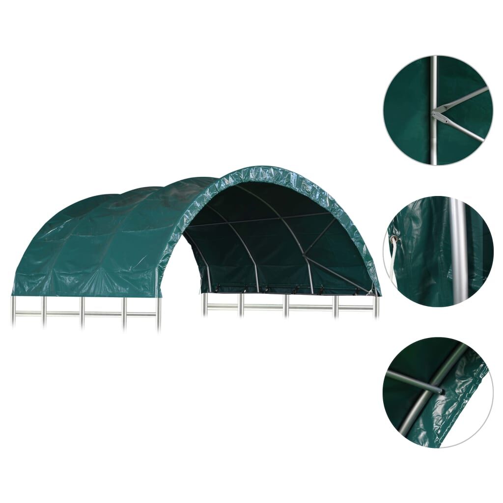 Livestock Tent PVC 3.7x3.7 m Green Price