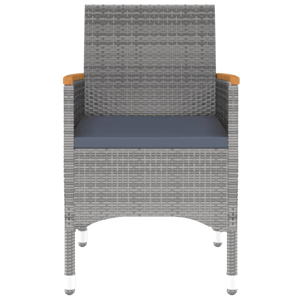 7 Piece Garden Dining Set Poly Rattan Grey Price