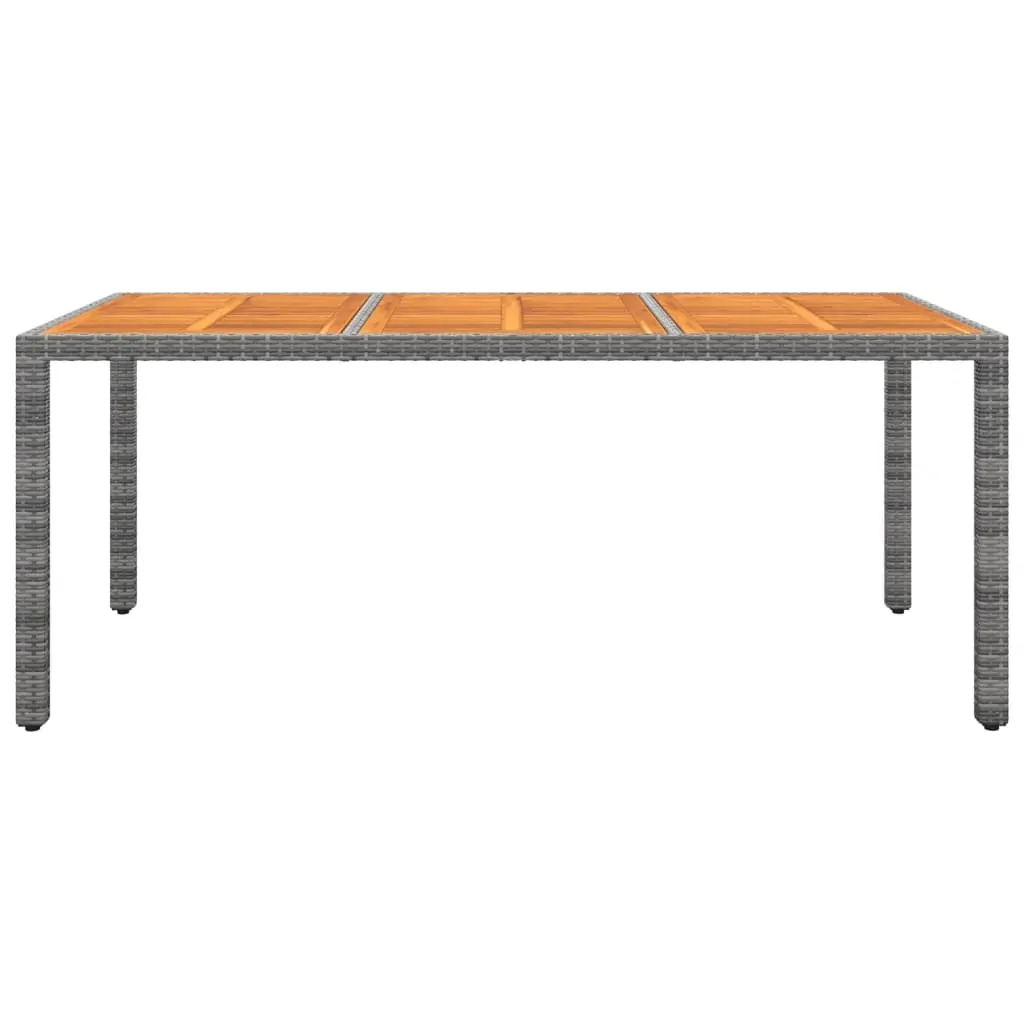 9 Piece Garden Dining Set Poly Rattan Grey Price