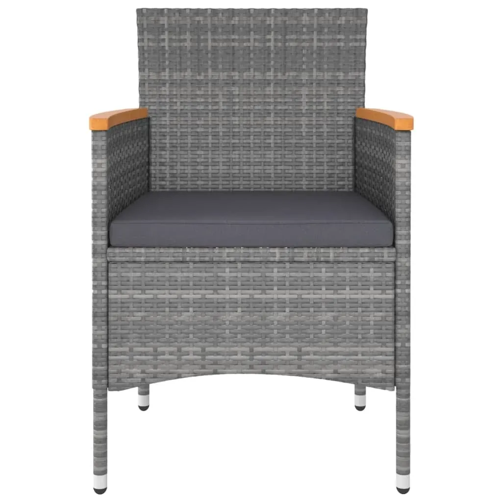 5 Piece Garden Lounge Set Poly Rattan Grey Price